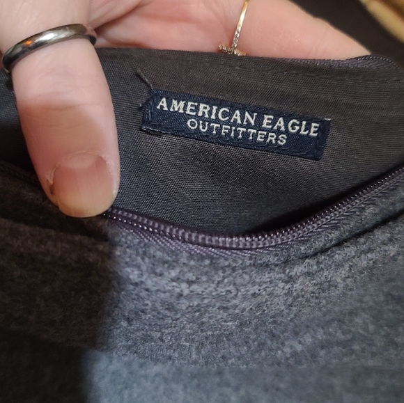 Gorgeous Vintage American Eagle Outfitters gray Wool Small handbag - Picture 4 of 8